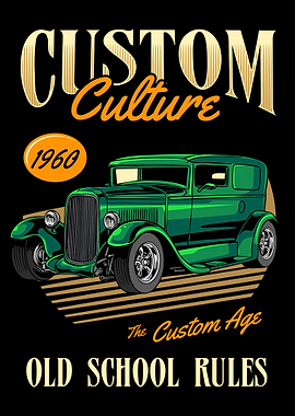 Custom Culture 1960 Hot Rod Poster