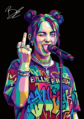 Billie Eilish Pop Art Portrait