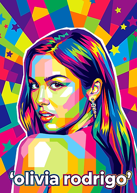 Olivia Rodrigo wpap pop art music