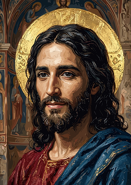 Portrait of Jesus Christ with Halo