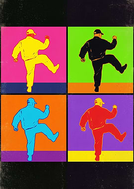 Retro 90s Gabber Hakken Rave Pop Art