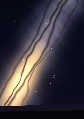Milky Way - Galaxy Over a Minimalist Night Horizon