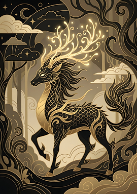 Mystical Qilin Forest Guardian