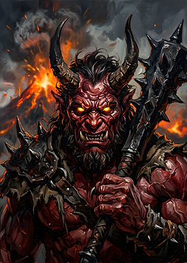 Fierce Red Demon Warrior