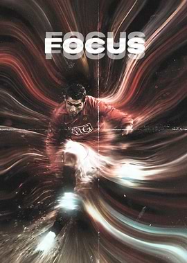 Cristiano Ronaldo Manchester United Focus Poster