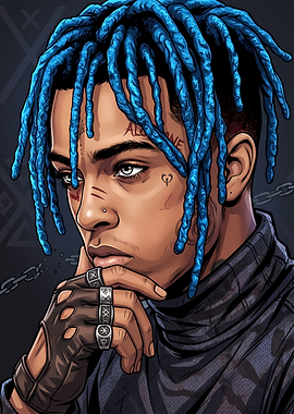 XXXTentacion Digital Portrait Illustration
