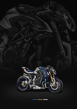 Blue MV Agusta Brutale 1000 GP