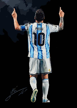 Lionel Messi Celebration Art