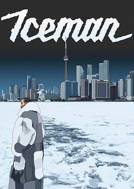 Drake Iceman Toronto Skyline Illustration