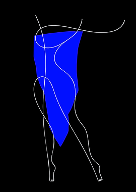 Minimalist Abstract Female Figure Line Art