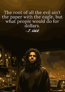J. Cole Inspirational Quote Poster