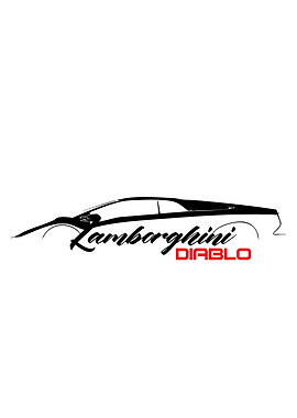 Lamborghini Diablo Minimalist Car Logo