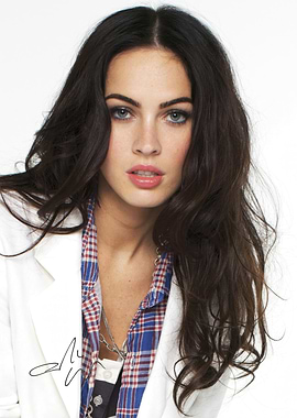 Megan Fox Portrait with Autograph