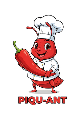 Cute Chef Ant Holding Chili Pepper