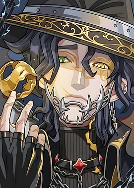 Anime Style Character with Golden Orb