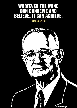 Napoleon Hill Inspirational Quote Poster
