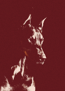 Doberman Pinscher Portrait