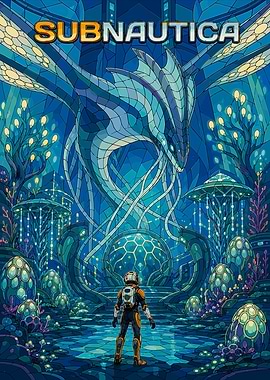 Subnautica Pixel Art Poster