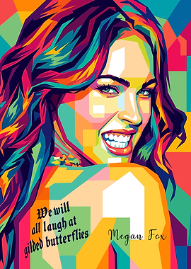 Megan Fox Pop Art Portrait