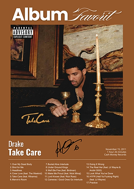 Drake Take Care Album Poster