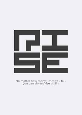 Rise Inspirational Typography Poster