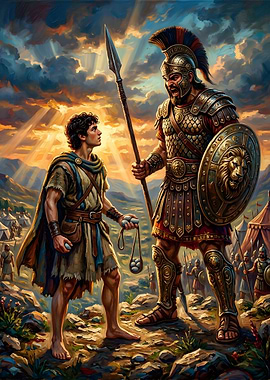 David and Goliath Biblical Confrontation
