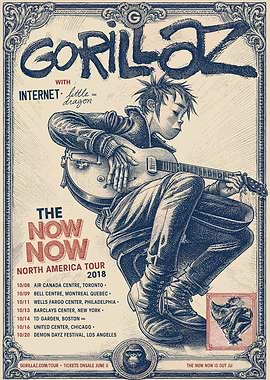 Gorillaz The Now Now Tour Poster