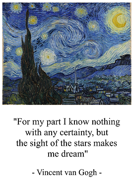 Vincent van Gogh Starry Night Quote
