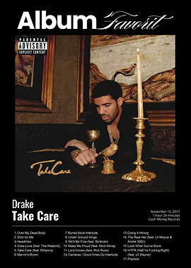 Drake Take Care Album Poster