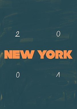 Retro New York 2001 Minimalist Poster