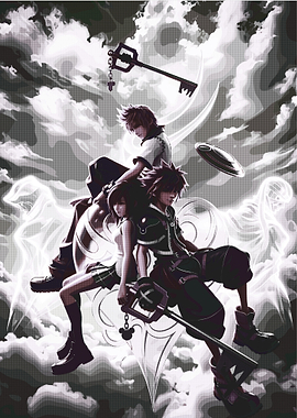 Kingdom Hearts Sora and Xion Artwork