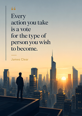 James Clear Inspirational Quote Poster