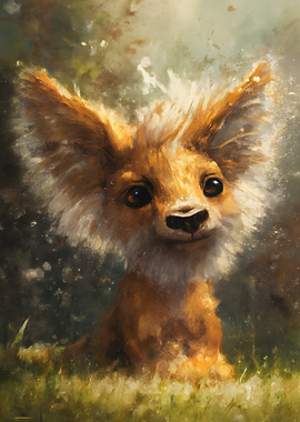 Whimsical Fennec Fox Portrait