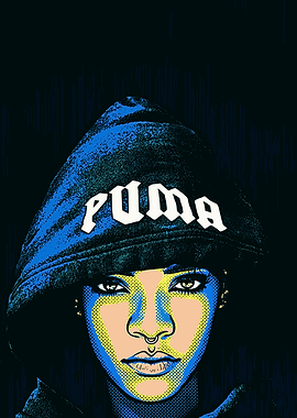 Rihanna Puma Pop Art Portrait