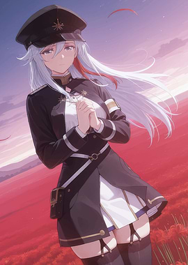 Anime Girl in Military Uniform