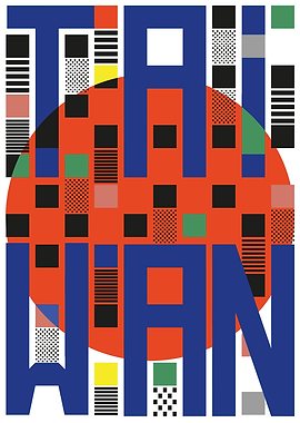 Geometric Taiwan Typography Poster