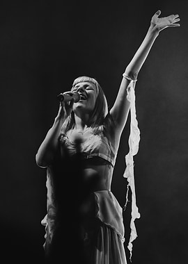Aurora singing on Stage