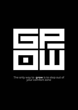 Minimalist Grow Typography Poster
