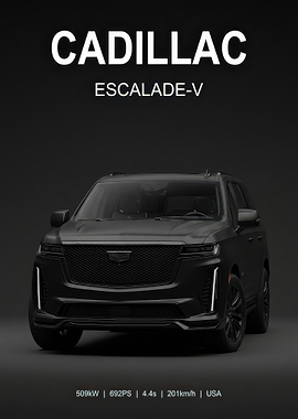 Cadillac Escalade-V Black Edition Poster