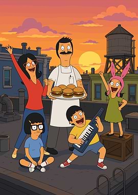 The Belcher Family on the Roof