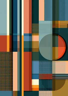 Geometric Abstract Composition with Circles