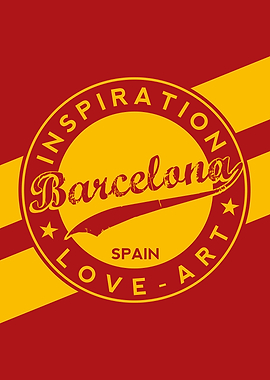 Barcelona Spain Travel Poster