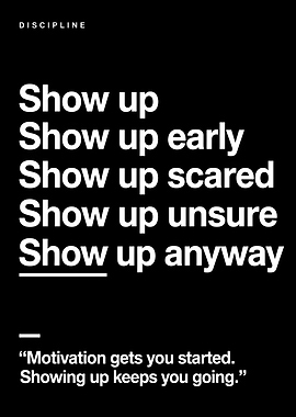 Discipline Motivational Quote Poster