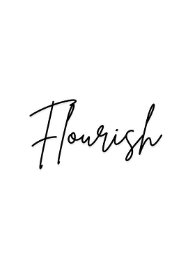Minimalist Flourish Calligraphy Art