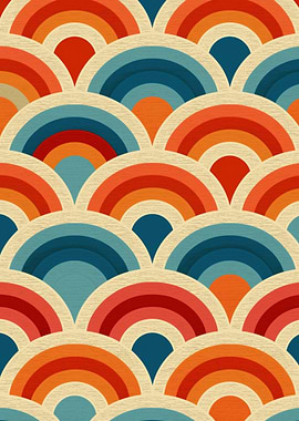 Retro Mid-Century Modern Geometric Pattern