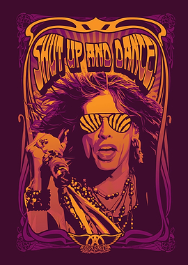 Steven Tyler Aerosmith Art Poster