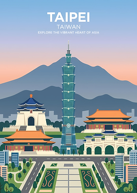 Taipei City Travel Poster