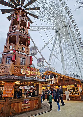 Christmas Market with Ferris Wheel
