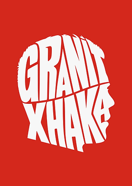 Granit Xhaka Typographic Portrait