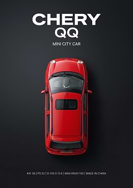 Chery QQ Mini City Car Poster